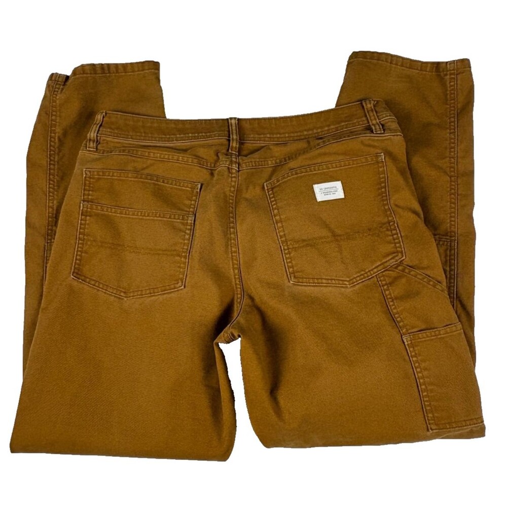 REI Co-op Trailsmith Double Knee Pants 34x32 Brown Canvas Utility Workwear - Picture 2 of 15